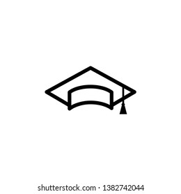 graduation cap icon design template