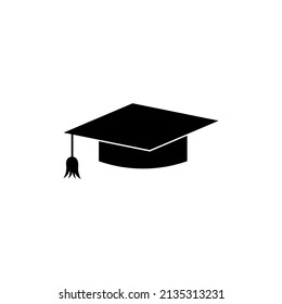 Graduation cap icon design template vector isolated