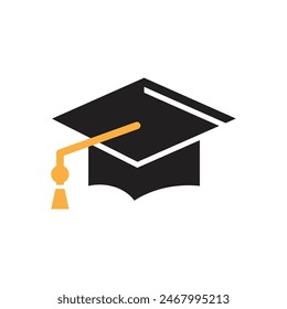 Graduation cap icon design template isolated illustration