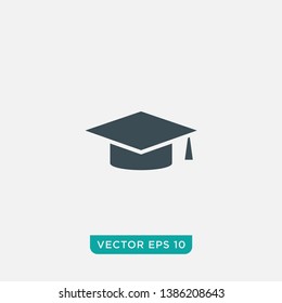 Graduation Cap Icon Design, Vector EPS10