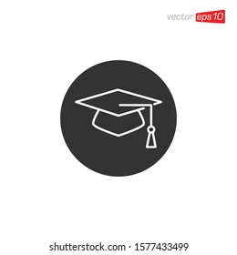 Graduation Cap Icon Design Vector