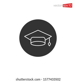 Graduation Cap Icon Design Vector