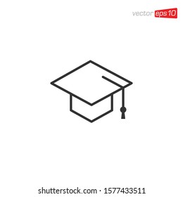 Graduation Cap Icon Design Vector