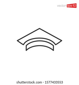 Graduation Cap Icon Design Vector