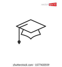 Graduation Cap Icon Design Vector