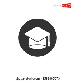 Graduation Cap Icon Design Vector
