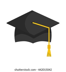 Graduation cap icon. Graduation design. Vector graphic