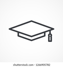 Graduation cap icon. Education