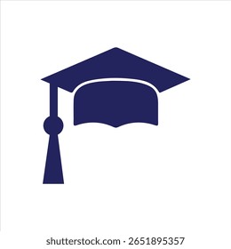  Graduation Cap Icon – Education and Academic Achievement Symbol in Vector Style