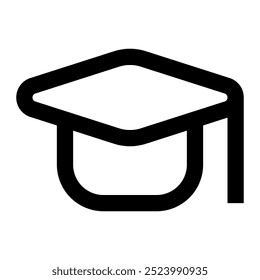 Graduation cap icon. graduation cap, education, university, graduation, school, cap. Vector icon illustration