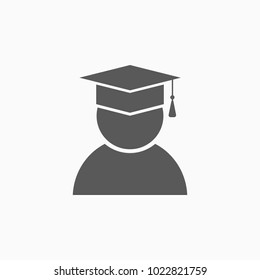 graduation cap icon, education cap vector illustration