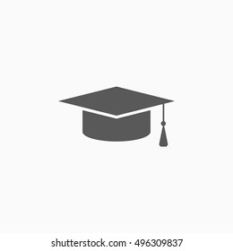 graduation cap icon, education cap vector illustration