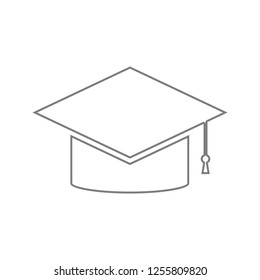 Graduation cap icon. Element of cyber security for mobile concept and web apps icon. Thin line icon for website design and development, app development