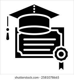 Graduation Cap Icon Element For Design