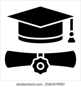 Graduation Cap Icon Element For Design