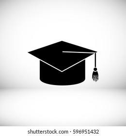 graduation cap icon, EPS 10