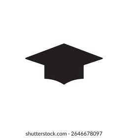  graduation cap icon flat. Basic vector of mortarboard hat, great for academic and education symbols.