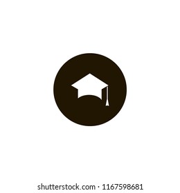 Graduation cap icon. flat design