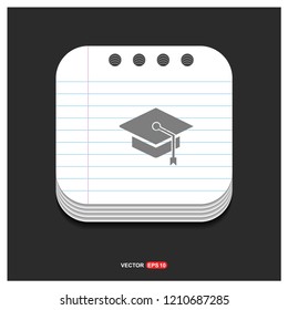 Graduation cap icon - Free vector icon