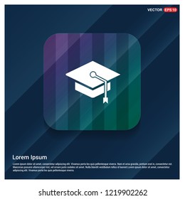 Graduation cap icon - Free vector icon
