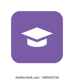 Graduation Cap Icon in Geometric Shape