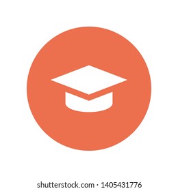 Graduation Cap Icon in Geometric Shape