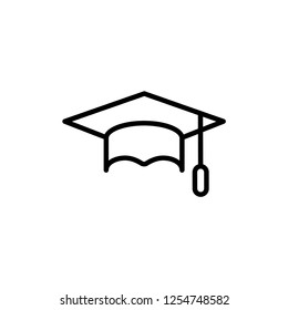 Graduation Cap Icon Graduated College Symbol Stock Vector (Royalty Free ...