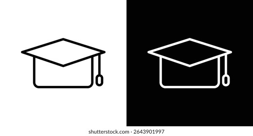 Graduation cap icon Graphic vector set for ui design