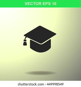 Graduation cap icon. Illustration for business.