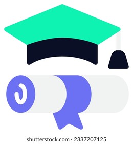 Graduation Cap Icon Illustration can be used for uiux, etc