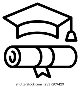 Graduation Cap Icon Illustration can be used for uiux, etc