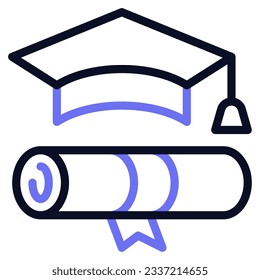 Graduation Cap Icon Illustration can be used for uiux, etc