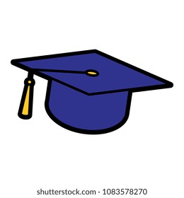 Graduation Cap Icon Isolated On White Background