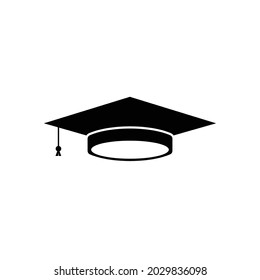 Graduation cap icon isolated on white background.