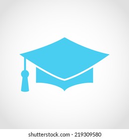 Graduation cap Icon Isolated on White Background
