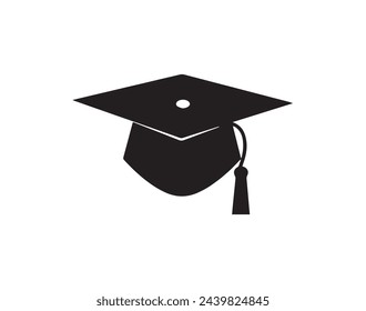 Graduation cap icon isolated on white background. Graduation cap vector icon