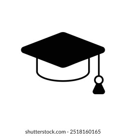 Graduation Cap icon isolated on a white background. Vector illustration.