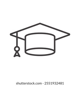 Graduation Cap Icon isolated on white background. Vector icon.