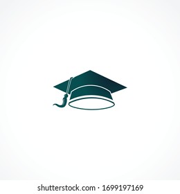 Graduation cap icon. isolated vector element