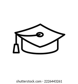 Graduation cap icon logo design template vector isolated illustration