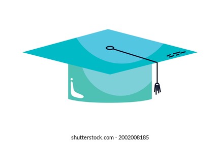 graduation cap icon on white background