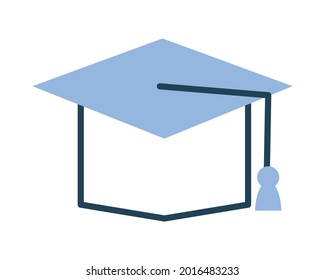 graduation cap icon on white background