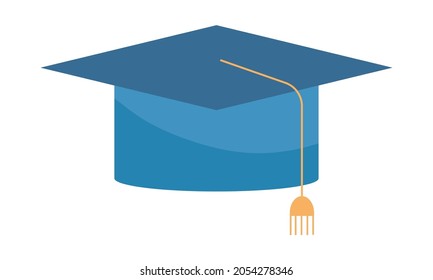 graduation cap icon on white background