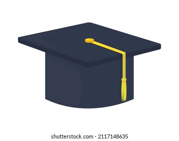 graduation cap icon on white background