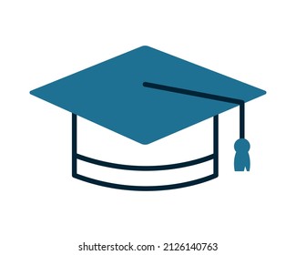 graduation cap icon on white background