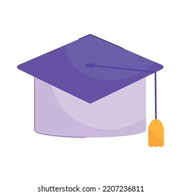 graduation cap icon on white background