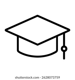 Graduation cap icon on white background vector
Vector icon