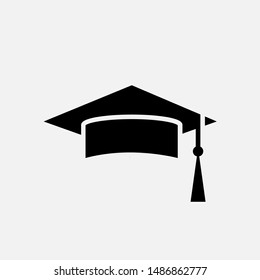 Graduation Cap Icon. Pass or Success Vector, Sign and Symbol for Design, Presentation, Website or Apps Elements.