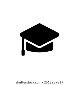 Graduation cap icon. Perfect for representing education, graduation ceremonies, academic achievements, and online learning platforms