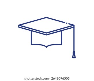 Ícone de capitular de graduação representando acadêmico